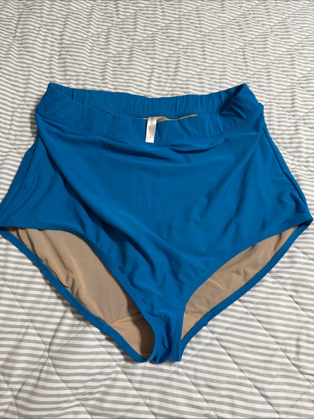 Cacique High-Waist Swim Bottoms in Bright Blue